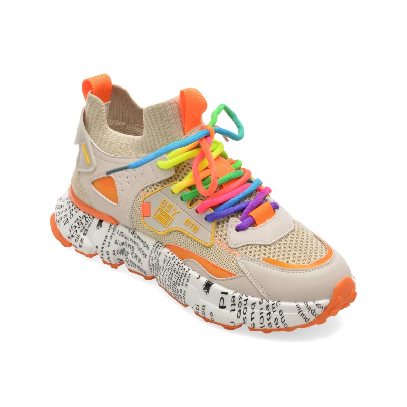 Pantofi sport BITE THE BULLET bej, 231681, din material textil