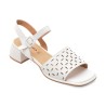 Sandale KARISMA albe, WC60001, din piele naturala