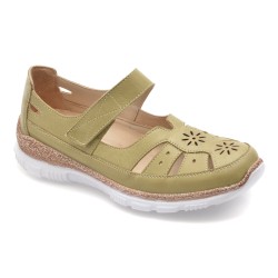 Pantofi EVIDA verzi, EV2924, din piele naturala