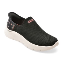 Pantofi sport SKECHERS negri, GO WALK FLEX, din material textil