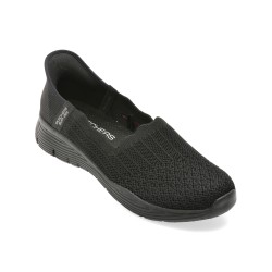 Pantofi sport SKECHERS negri, SEAGER, din material textil