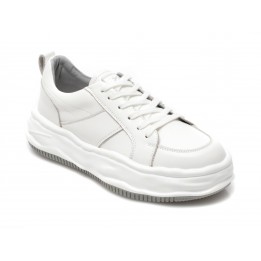 Pantofi sport GRYXX albi, 61Q095, din piele naturala