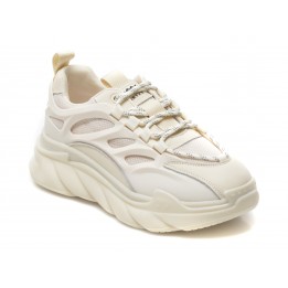 Pantofi sport GRYXX albi, A5697, din material textil si piele naturala