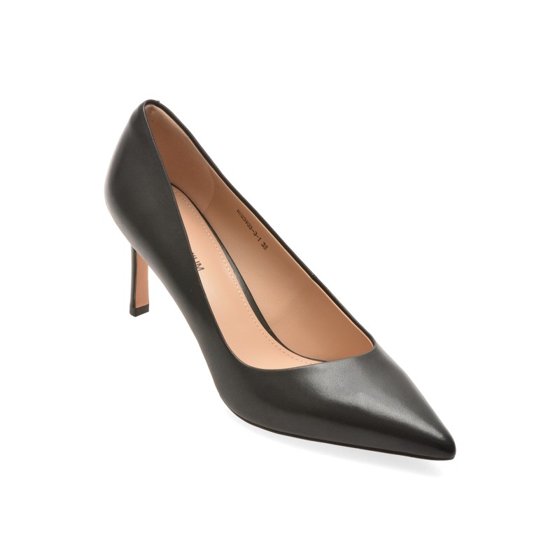 Pantofi eleganti EPICA PREMIUM negri, 23933, din piele naturala
