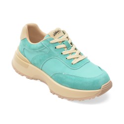 Pantofi sport PASS COLLECTION albastri, M960012, din material textil si piele naturala