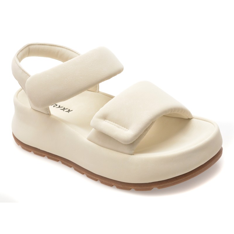 Sandale GRYXX bej, AG80006, din piele ecologica