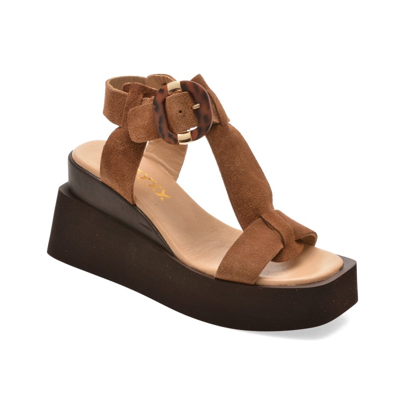 Sandale GRYXX maro, 4842611, din piele intoarsa