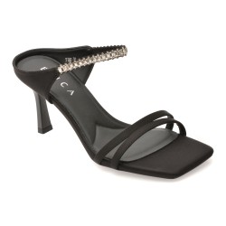 Papuci EPICA negri, 5180, din material textil