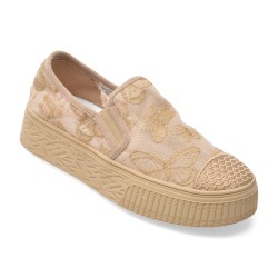 Pantofi PASS COLLECTION aurii, XA60003, din material textil