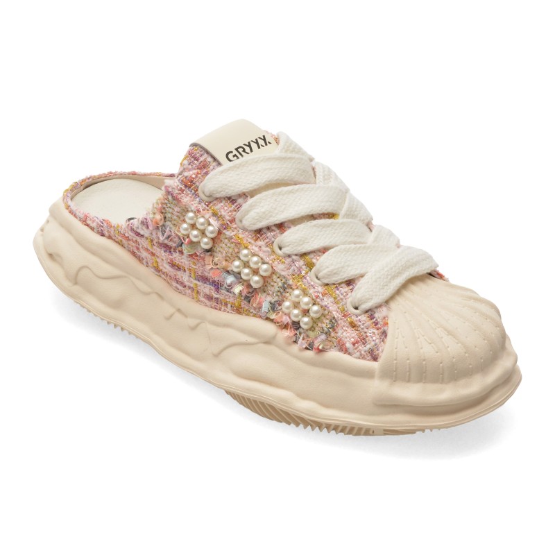 Papuci GRYXX roz, H8015, din material textil