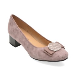Pantofi eleganti KARISMA mov, JI60016, din piele intoarsa