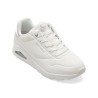 Pantofi sport SKECHERS albi, UNO, din piele ecologica
