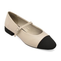 Balerini ALDO albi, HAOINIA 110, din piele naturala