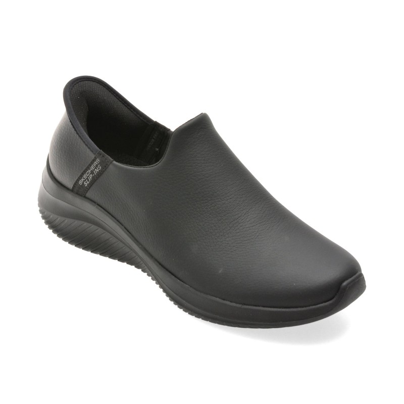Pantofi sport SKECHERS negri, ULTRA FLEX 3.0, din piele naturala