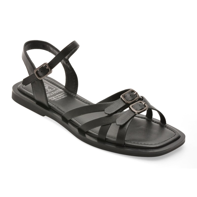 Sandale FLAVIA PASSINI negre, 1512C29, din piele naturala
