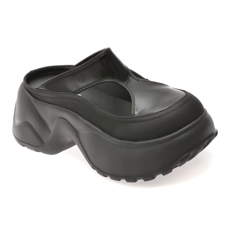 Papuci GRYXX negri, 6350, din piele naturala