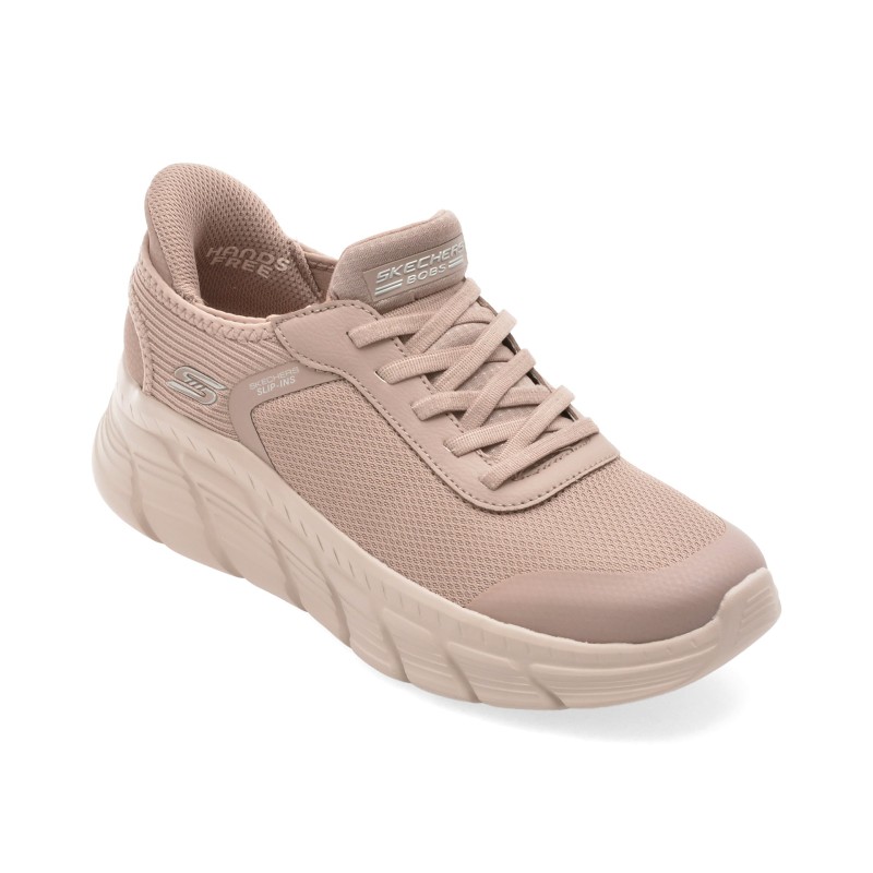 Pantofi sport SKECHERS gri, BOBS B FLEX HI, din material textil
