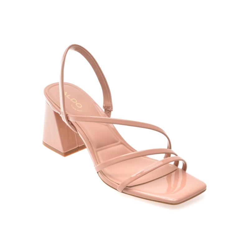 Sandale ALDO roz, ATLANTICUS 673, din piele ecologica lacuita