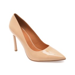 Pantofi eleganti EPICA nude, E19070, din piele naturala lacuita