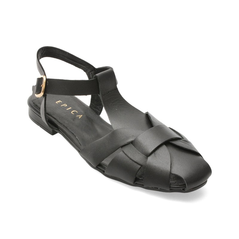 Sandale EPICA negre, 67, din piele naturala