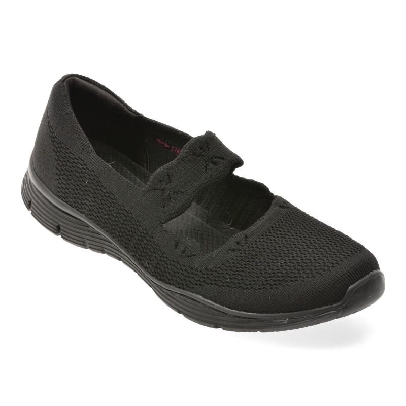 Pantofi sport SKECHERS negri, SEAGER, din material textil