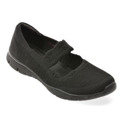 Pantofi sport SKECHERS negri, SEAGER, din material textil