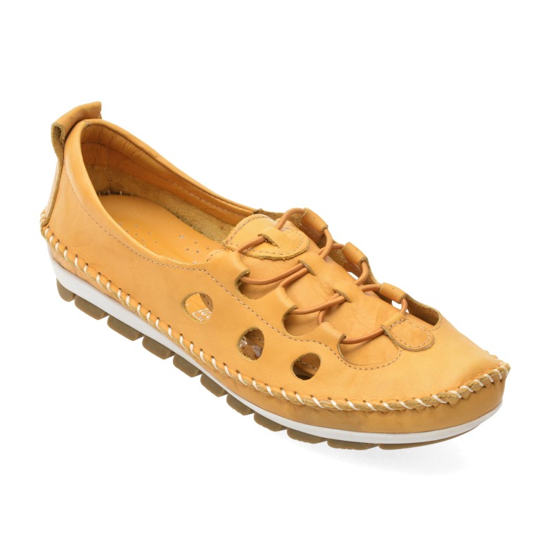 Pantofi FLAVIA PASSINI galbeni, 115, din piele naturala