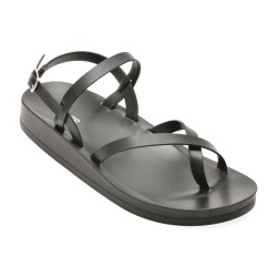 Sandale IMAGE negre, 10728, din piele ecologica