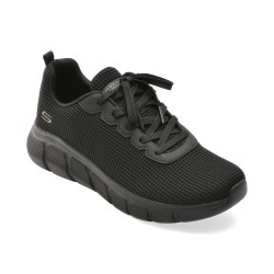 Pantofi sport SKECHERS negri, BOBS B FLEX, din material textil