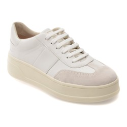 Pantofi sport GEOX albi, D65WVA, din piele naturala