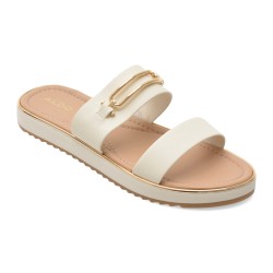 Papuci ALDO albi, LAGOON 100, din piele ecologica