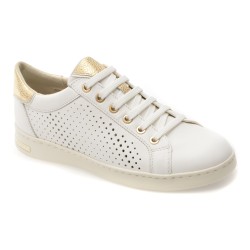 Pantofi sport GEOX albi, D151BB, din piele naturala