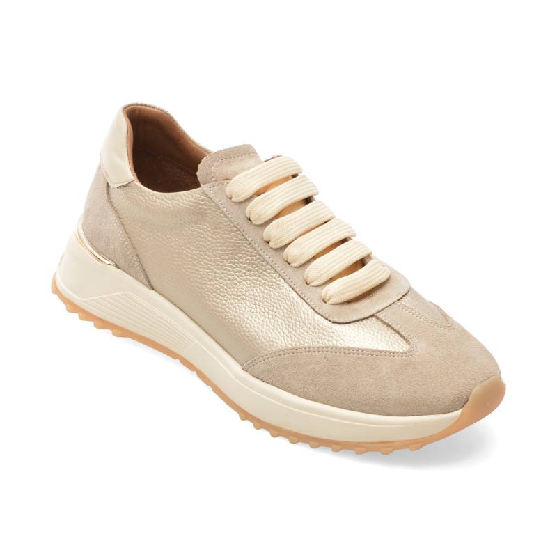 Pantofi sport EPICA aurii, 1001319, din piele naturala