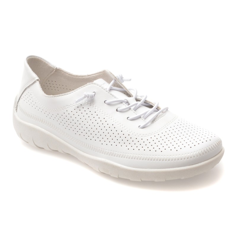 Pantofi sport REMONTE albi, R3521, din piele naturala