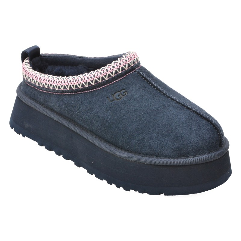 Papuci UGG bleumarin, TAZZ II, din piele intoarsa