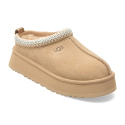 Papuci UGG gri, TAZZ II, din piele intoarsa