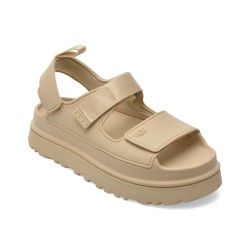 Sandale UGG bej, GOLDEN GLOW, din piele ecologica