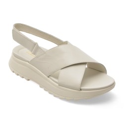 Sandale CLARKS albe, DASH LITE WISH, din piele naturala
