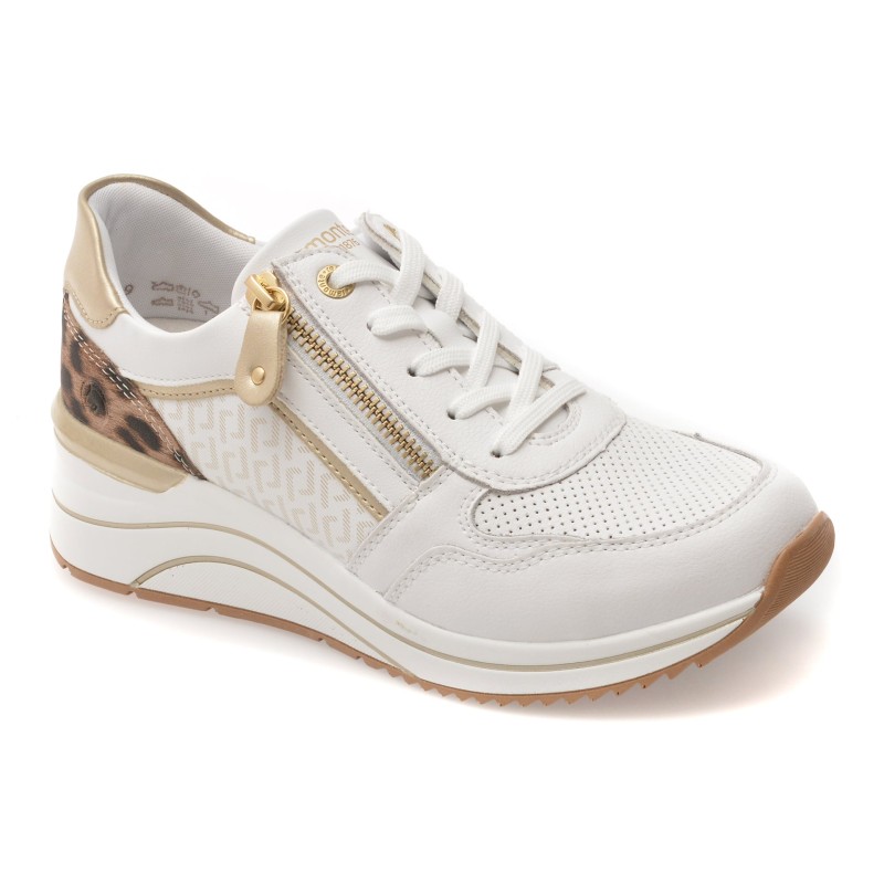 Pantofi sport REMONTE albi, D0T10, din piele naturala