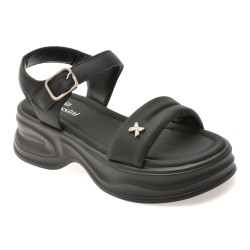 Sandale FLAVIA PASSINI negre, 56111, din piele ecologica