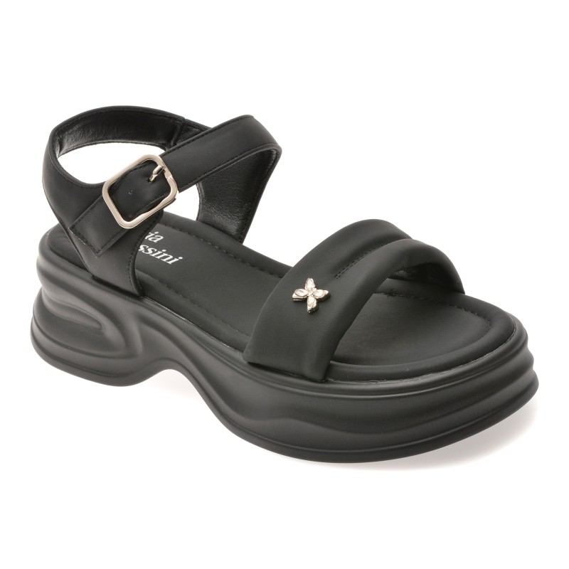 Sandale FLAVIA PASSINI negre, 56111, din piele ecologica