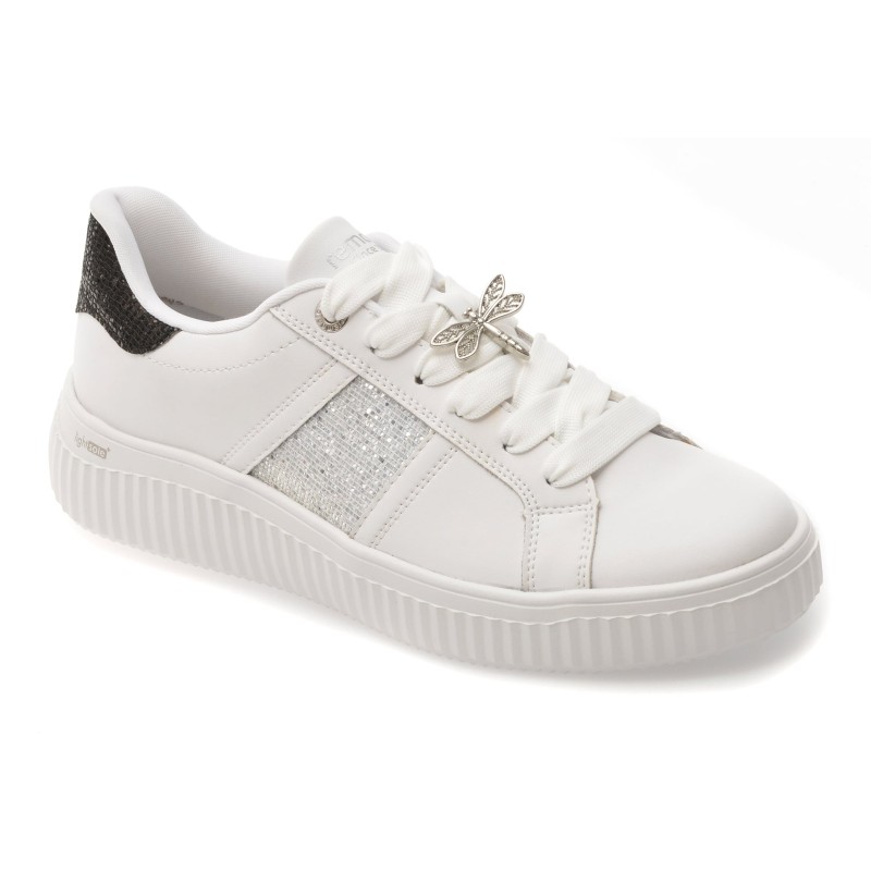 Pantofi sport REMONTE albi, D3E02, din piele naturala