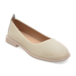 Balerini FLAVIA PASSINI albi, 330, din piele naturala