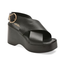 Sandale GRYXX negre, M809, din piele naturala