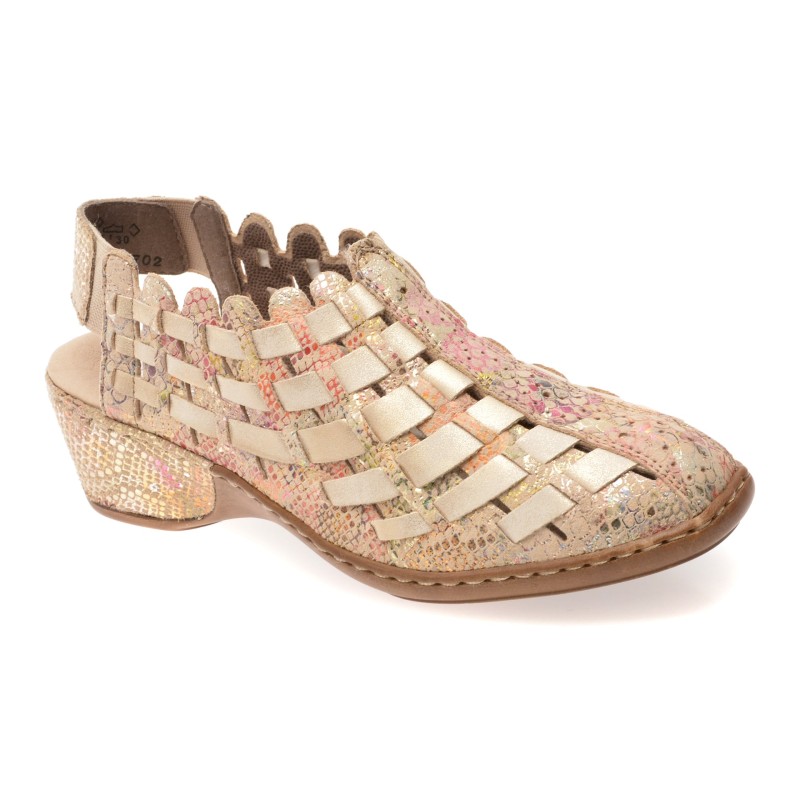 Pantofi RIEKER bej, 47156, din piele ecologica