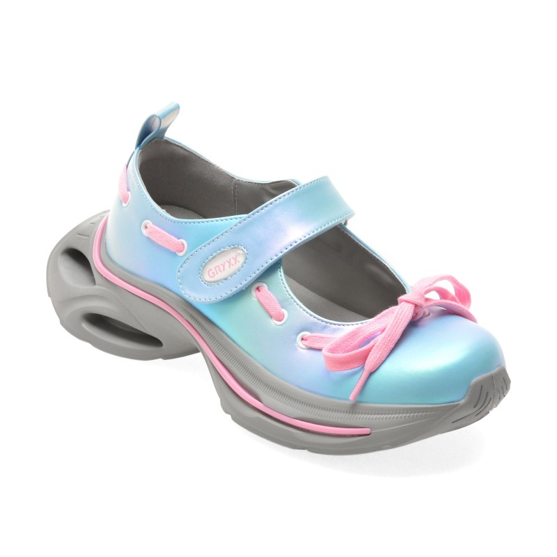 Pantofi GRYXX albastri, XC6621, din piele naturala