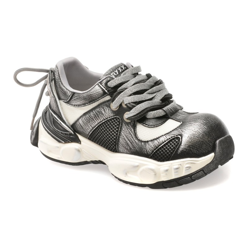 Pantofi sport GRYXX negri, 2063, din material textil si piele naturala