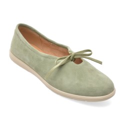 Balerini GRYXX verzi, 9523, din piele intoarsa