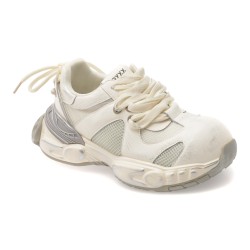 Pantofi sport GRYXX albi, 2063, din material textil si piele naturala