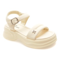 Sandale FLAVIA PASSINI albe, 56111, din piele ecologica